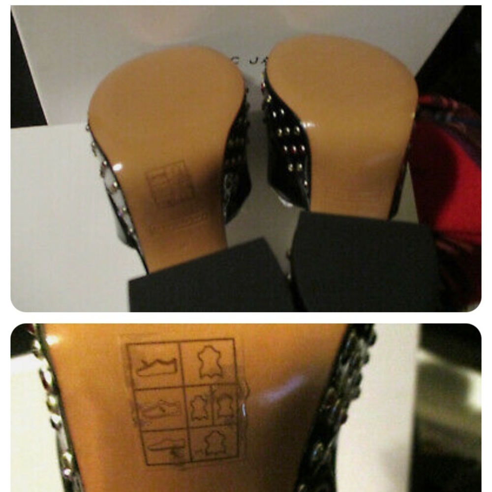 Marc Jacobs Patent Disco Bling Sparkle Glam Studded Mary Jane Leather heels - Picture 7 of 9